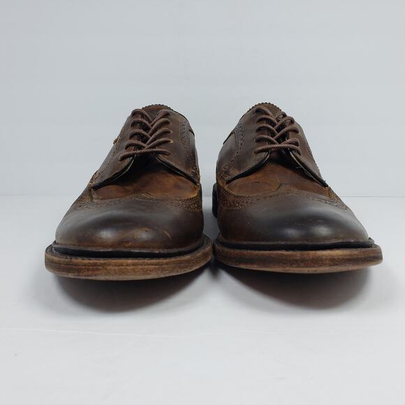 Frye James Mens Sz 11 D Brown Leather Formal Brogue Gunboat Wingtip Oxford Shoes main image 7